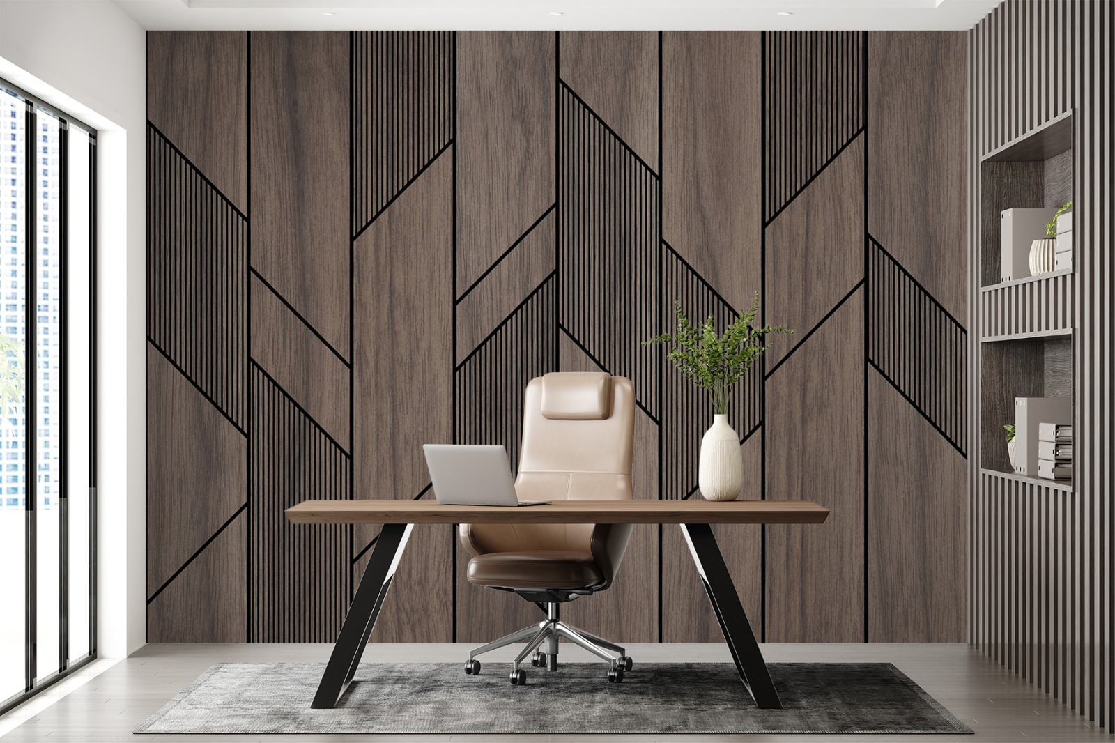 Wallpaper Louvers & PVC Panel Work